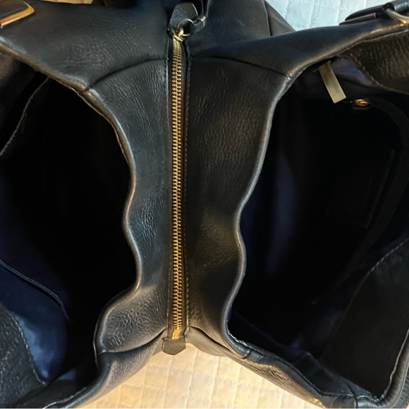 COACH 26224 Madison Phoebe Shoulder Bag | Black Refined Pebbled Leather - Picture 9 of 16